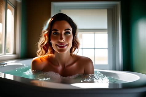 Lexica Amateur Photo Good Quality Woman Bubbly Bathtub Selfie Natural Light No Filters