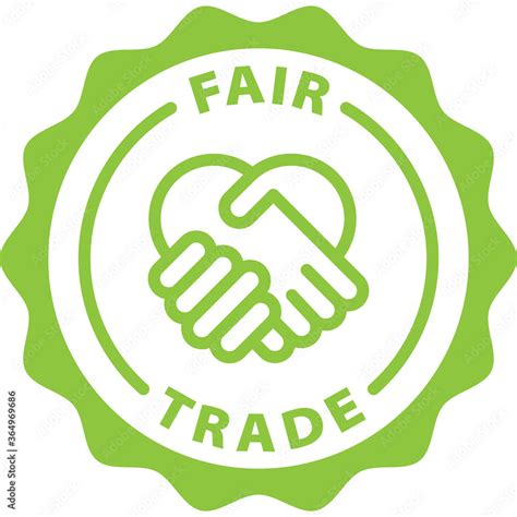 Fair Trade Green Icon Stamp Rounded Stock Vektorgrafik Adobe Stock