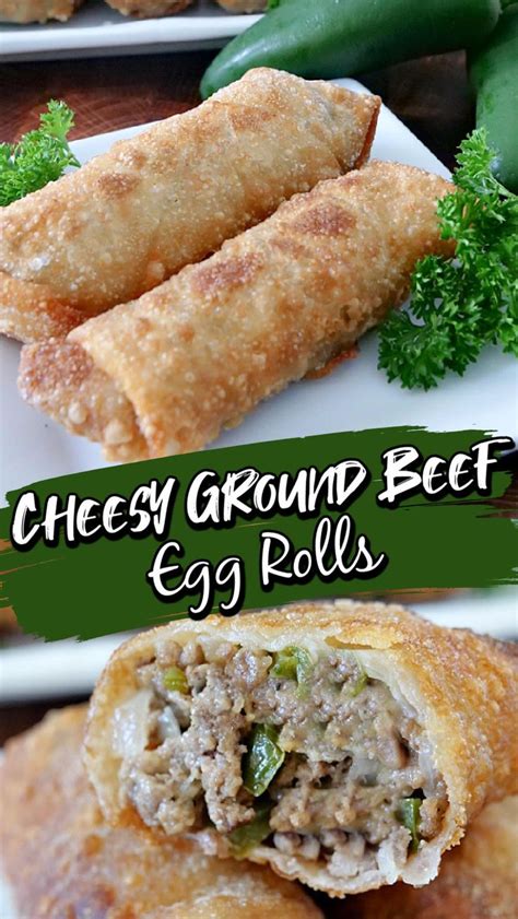 A Beefy Take On Classic Egg Rolls Beef Recipes Egg Rolls Egg Roll Recipes