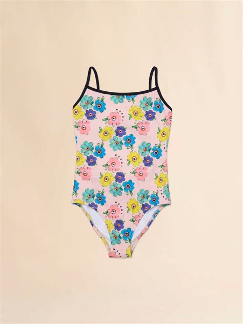 Pink swimsuit with Dessert Flower print | Marni