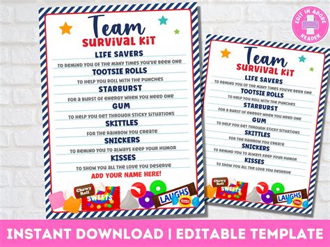 Staff Emergency Treat Pack Printable Template Printable Word Searches