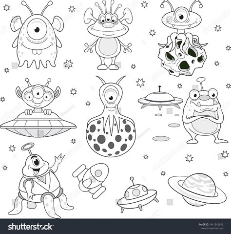 19265 Alien Outline Images Stock Photos And Vectors Shutterstock