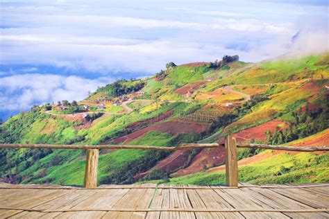 Terrace mountain view stock photo. Image of ground, thailand - 47258094