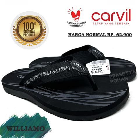 Jual Sandal Pria Carvil Original Anti Air Sendal Carvil Trevis