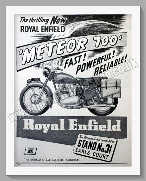 Royal Enfield Meteor 700 Motorcycle Original Advert 1952 Ref Ad57180 The Nostalgia Shop