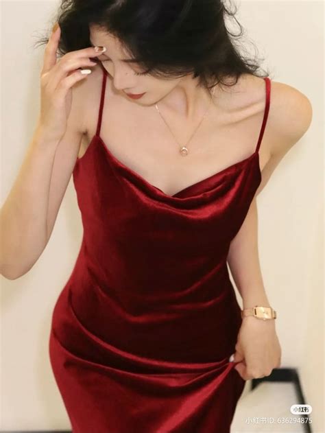 Pin By NuNu On Dress Red Slip Dress Red Satin Dress Short Red