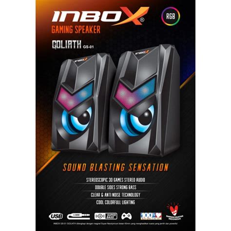 Jual Speaker Gaming RGB INBOX GS 01 Goliath GS 01 Speaker PC USB SUPER