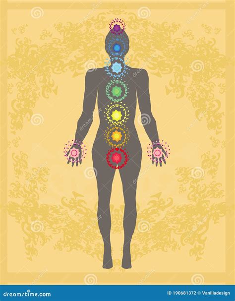 Body Chakras Healing Energy Abstract Illustration Stock Vector