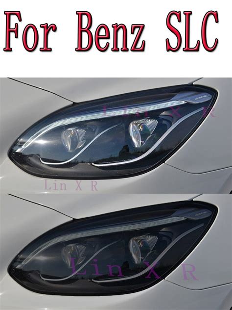 Pcs Car Headlight Protective Film Transparent Black Tpu Sticker For