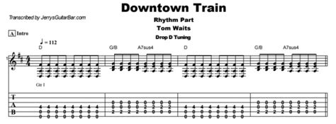 Tom Waits - Downtown Train Guitar Lesson, Tab & Chords - JGB