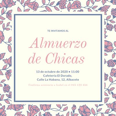 Plantillas Para Invitaciones A Almorzar Editables Canva