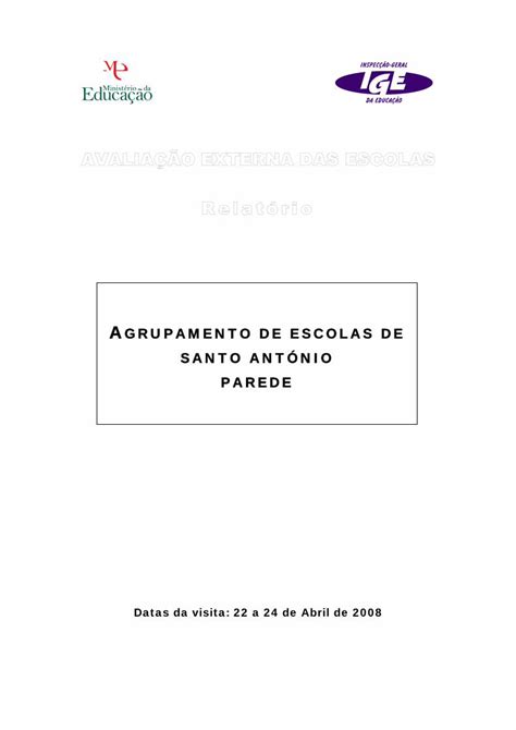 Pdf Agrupamento De Escolas De Santo Ant Nio Parede Aesap Edu Pt Docs