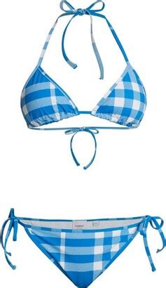 Burberry Cobb Vintage Check Triangle Bikini Bikini Multicolored