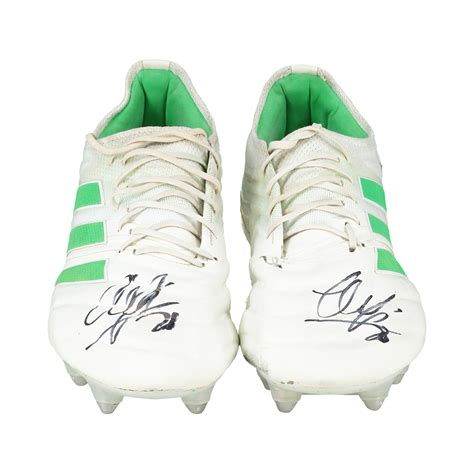 Cesar Azpilicuetas Adidas Copa Boots Whitegreen Personalised Match