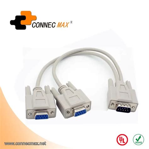 9 Pin Db9 Serial Y Splitter Male Female Female Cable Buy Db9