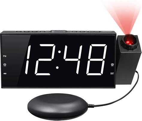 Mesqool Réveil Projection Vibrant 180 Horloge Projection Plafond