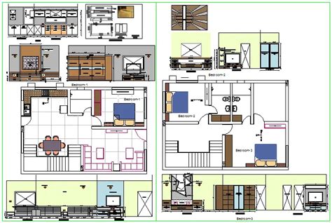 House Interior Design Cadbull Bhk House Plan Floor Plans Home