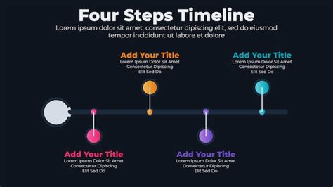 Diseño de plantilla de infografía de pasos de línea de tiempo circular