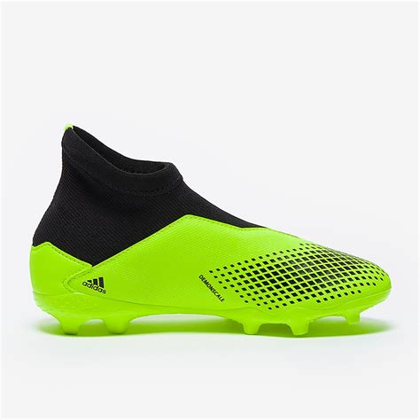 Adidas Enfant Predator Sans Lacets Fg Vert Signal Noir Terrain