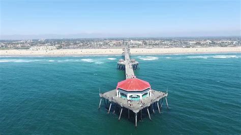 Huntington Beach Pier Aerial View Youtube