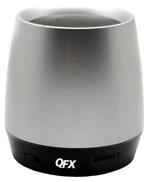 Qfx Bt 106 Portable Rechargeable Bluetooth Speaker With Microphone Silver Free Image Download