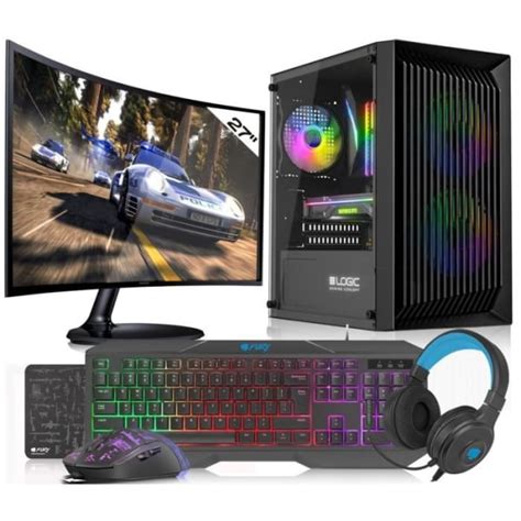 VIST PC Gaming Ryzen 5 32 GB RAM RX 580 1 TB M 2 SSD LCD 27