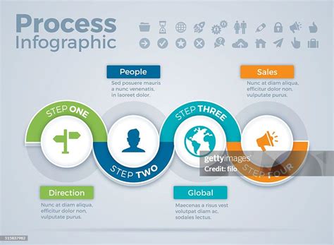 step process infographic high res vector graphic getty images