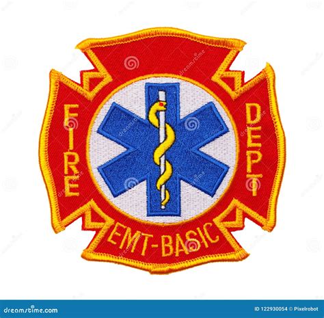 Fire Department Emt Patch Stock Photo Image Of Police 122930054