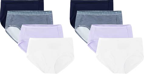 Hanes Womens Ultimate Cool Comfort Low Rise Brief 8 Pack Assorted