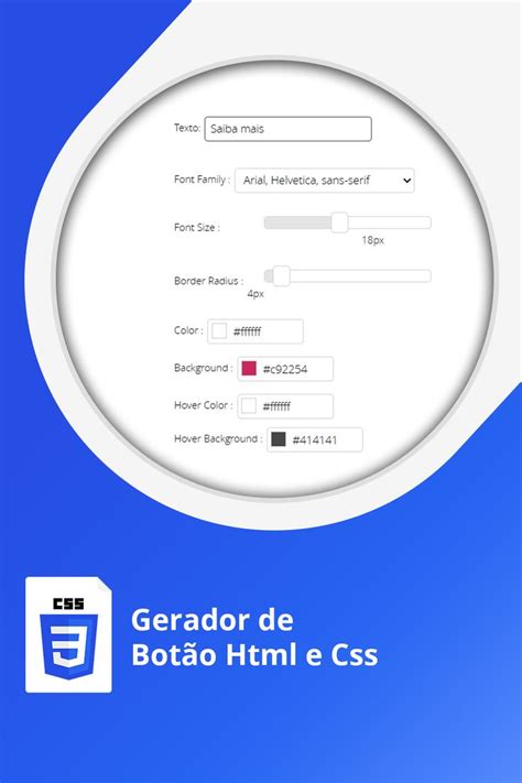 Ferramenta para gerar botão em html e css faça alguns ajustes simples