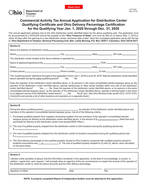 Form Cat Qdc Download Fillable Pdf Or Fill Online Commercial Activity