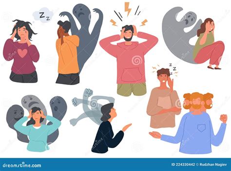 Personas Con Problemas De Salud Mental Ilustración del Vector