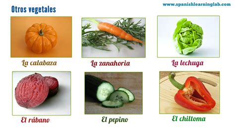 This Picture Shows A Few More Vegetables In Spanish You Can Use To