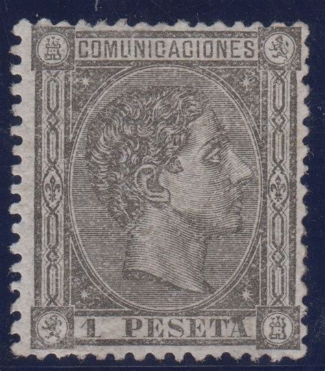 Espagne 1875 Alphonse XII 1 Peseta Grise Edifil 169 Catawiki