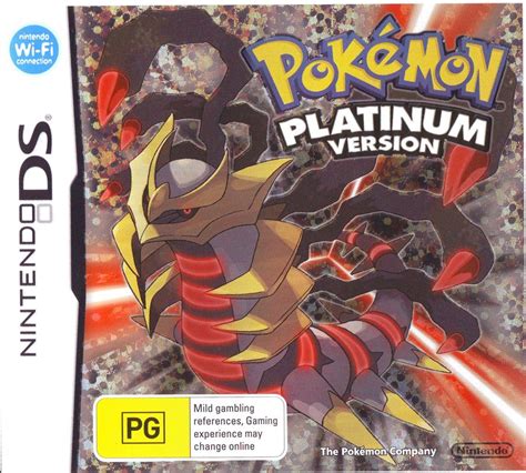 Pokémon Platinum Version 2008 Nintendo DS box cover art MobyGames