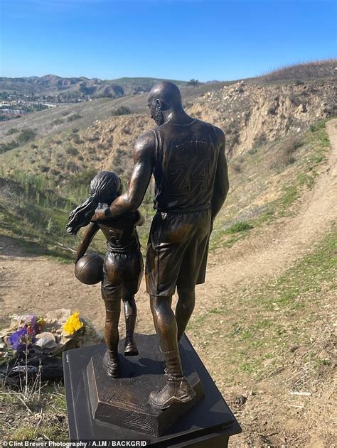 Kobe Bryant And Daughter Gianna Memorialized With Statues At Helicopter