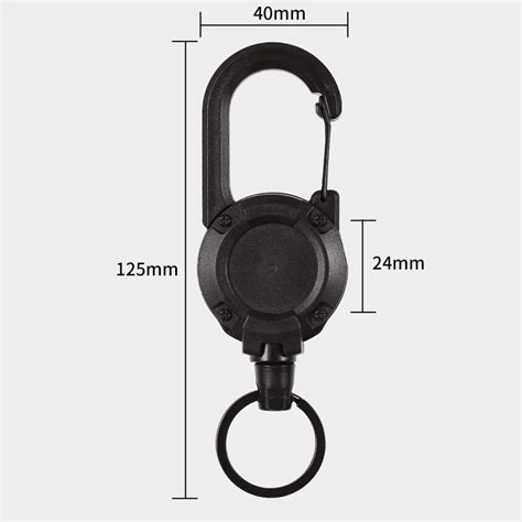 Outdoor Automatic Retractable Wire Rope Luya Tactical Keychain