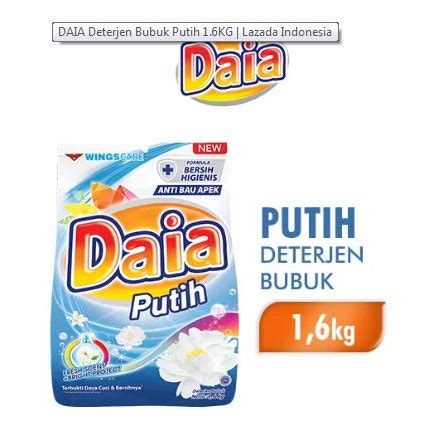 Jual Daia Powder Detergent Putih Bag 1 6kg Shopee Indonesia