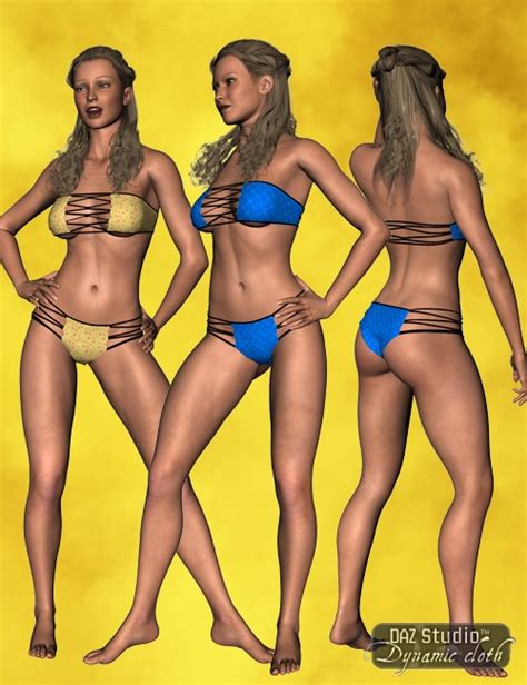 Dynamic Bikini For DAZ Studio Intimates Swimwear For Daz Studio