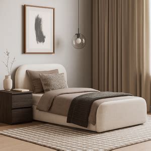 Cama De Solteiro Modernas - Cama De Solteiro Moderna Estofada 0.90 Estilo Classico Linho Off ...