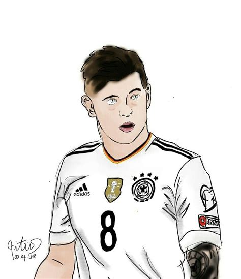 Toni Kroos Germany Footbal Player Sketch Art Male Sketch Toni Kroos