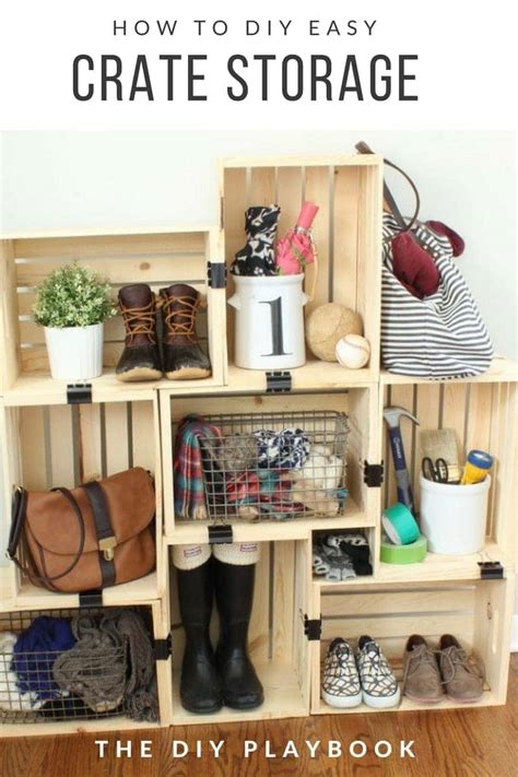 Easy DIY Crate Storage Shelves | The DIY Playbook