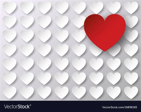 Red Heart On White Background Royalty Free Vector Image