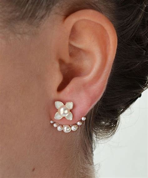 Martha Jackson Eight Cultured Pearl Sterling Silver Flower Two Way