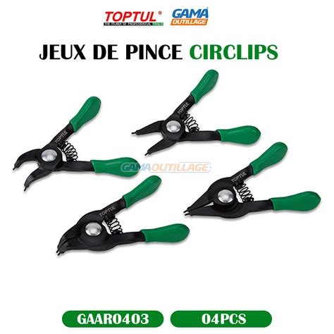 JEUX DE PINCE CIRCLIPS 3 04PCS TOPTUL GAMA OUTILLAGE Algérie