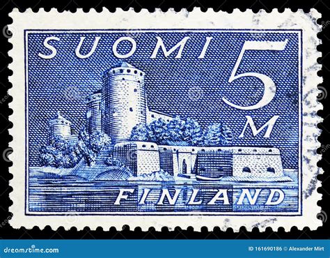 Postage Stamp Printed In Finland Shows Olavinlinna Castle 5 Mk