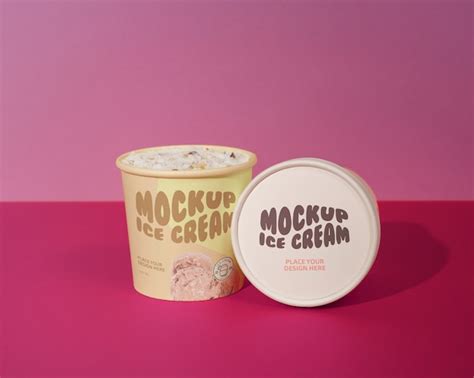 Deliciosa Maqueta De La Marca De Helados Archivo PSD Premium