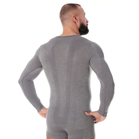 Koszulka męska z długim rękawem BRUBECK COMFORT WOOL Bielizna