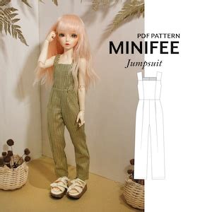 Bjd Minifee Clothes Pdf Pattern Slim Msd Jumpsuit Sewing Project Fits