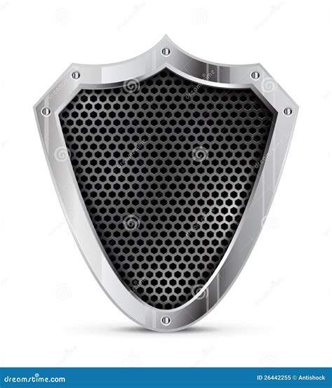 Vector Detailed Metal Shield Royalty Free Stock Photo Image 26442255